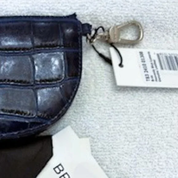 Brahmin Britt "Heavenly Blue Lumeria" half circle leather coin purse NWT - Picture 4 of 8